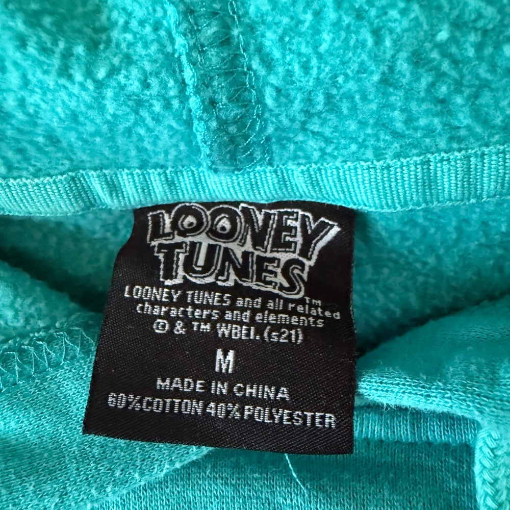 Warner Bros. Teal Looney Tunes Pullover - Picture 3 of 4